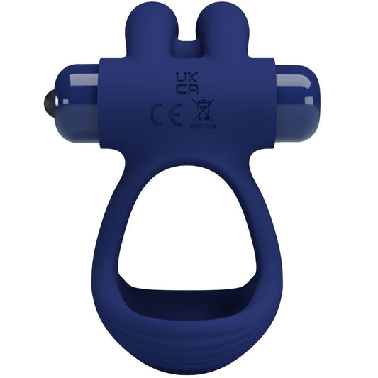 PRETTY LOVE - FRANCISCO DOUBLE VIBRATING RING RABBIT BLUE - 1