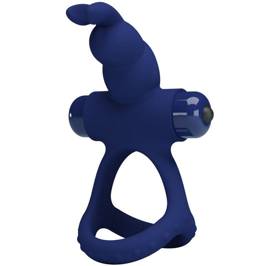 PRETTY LOVE - LUCHITO DOUBLE VIBRATING RING RABBIT BLUE - 1
