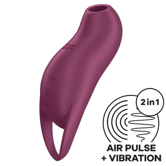 SATISFYER - POCKET PRO 1 CLITORIS STIMULATOR GARNET - 1
