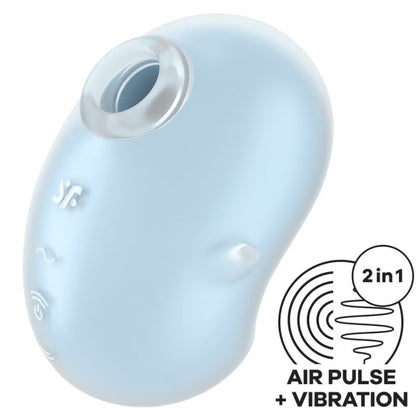 SATISFYER - CUTIE GHOST LAY-ON VIBRATOR LIGHT BLUE - 5