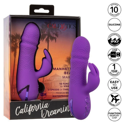 CALEXOTICS - MANHATTAN BEACH MARVEL VIBRATOR RABBIT PURPLE BY CALIFORNIA DREAMING - 9