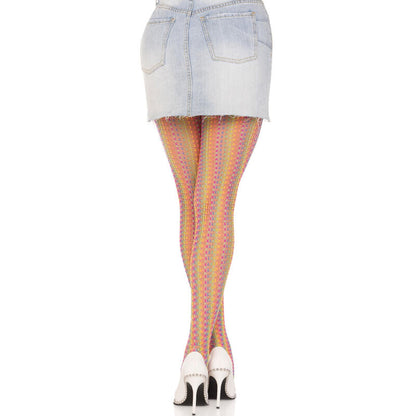 LEG AVENUE - MULTICOLOR CROCHET STOCKINGS - 3