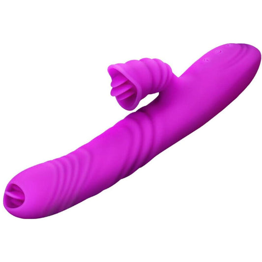 ARMONY - ANGELIA MULTIFUNCTION VIBRATOR DOUBLE TONGUE VIOLET HEAT EFFECT - 1