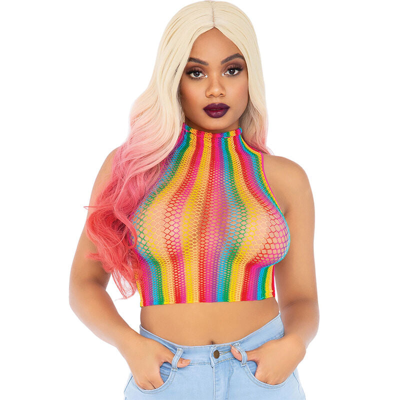 LEG AVENUE - MULTICOLOR NET TOP - 3