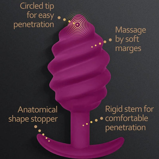 G-VIBE - GPLUG TWIST 2 PURPLE ANAL PLUG - 1