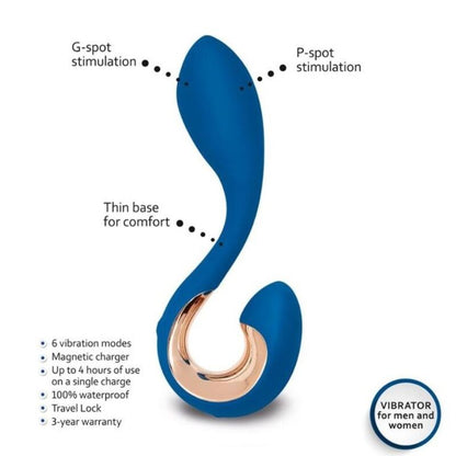 G-VIBE - GPOP 2 G AND P POINT VIBRATOR INDIGO BLUE - 5
