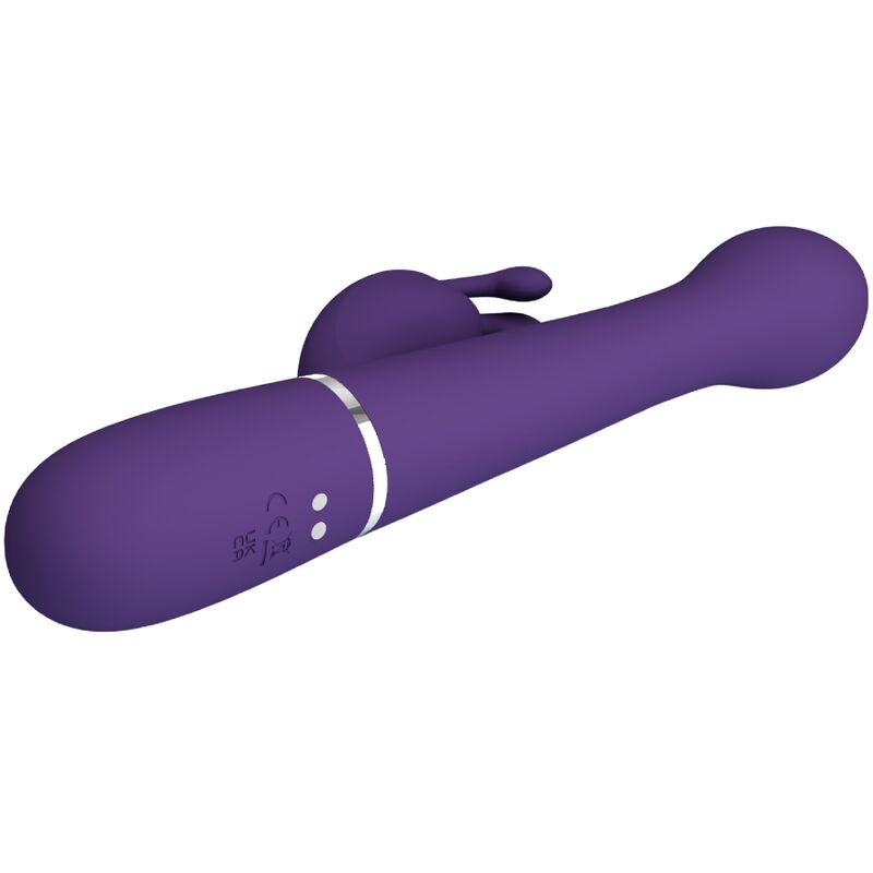 PRETTY LOVE - DEJON RABBIT VIBRATOR 3 IN 1 MULTIFUNCTION PURPLE - 9