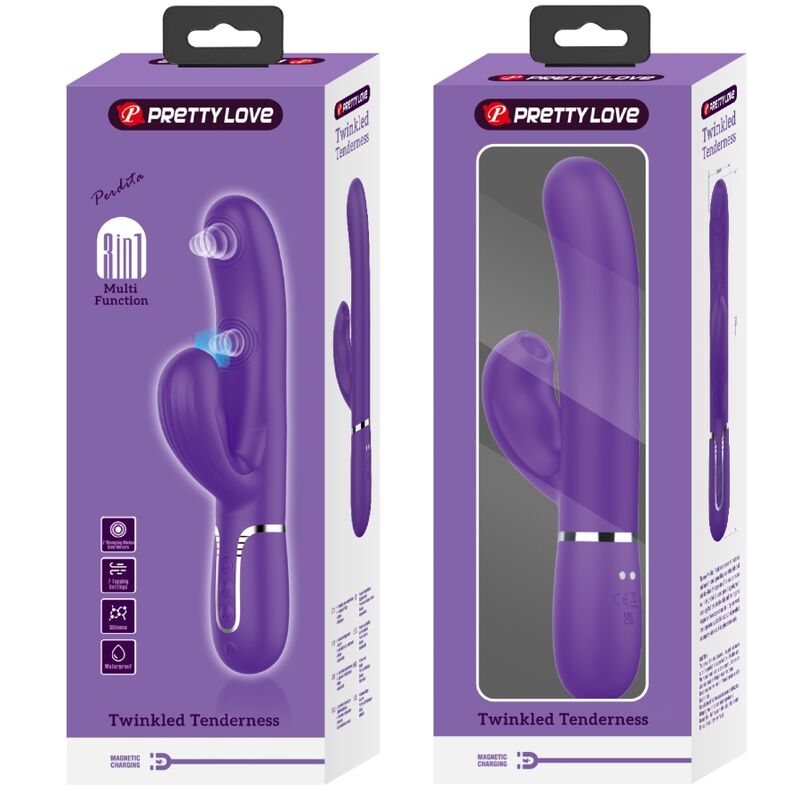 PRETTY LOVE - PERLITA G-SPOT VIBRATOR 3 IN 1 MULTIFUNCTION PURPLE - 9