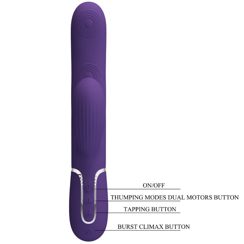 PRETTY LOVE - PERLITA G-SPOT VIBRATOR 3 IN 1 MULTIFUNCTION PURPLE - 4