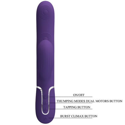 PRETTY LOVE - PERLITA G-SPOT VIBRATOR 3 IN 1 MULTIFUNCTION PURPLE - 4