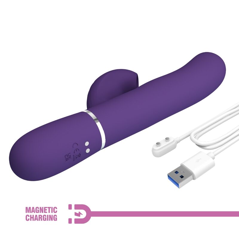 PRETTY LOVE - PERLITA G-SPOT VIBRATOR 3 IN 1 MULTIFUNCTION PURPLE - 3