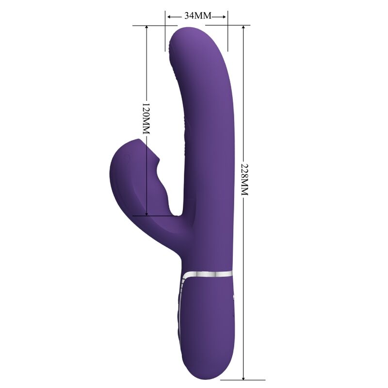 PRETTY LOVE - PERLITA G-SPOT VIBRATOR 3 IN 1 MULTIFUNCTION PURPLE - 1