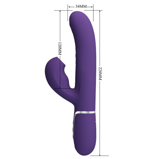 PRETTY LOVE - PERLITA G-SPOT VIBRATOR 3 IN 1 MULTIFUNCTION PURPLE - 1