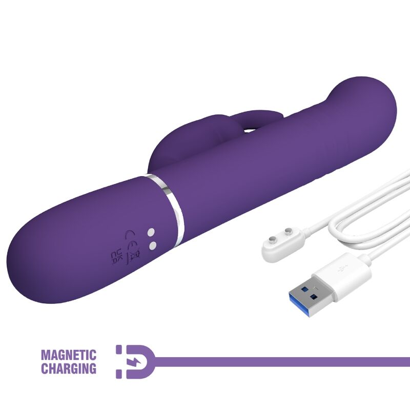PRETTY LOVE - COALE RABBIT VIBRATOR 4 IN 1 PURPLE - 8