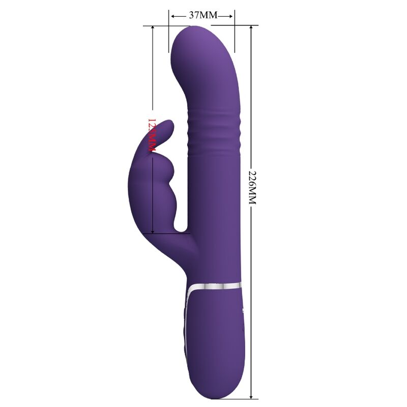 PRETTY LOVE - COALE RABBIT VIBRATOR 4 IN 1 PURPLE - 4