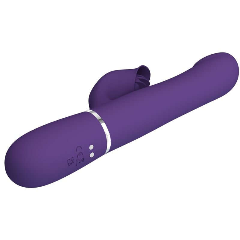 PRETTY LOVE - ZALIN RABBIT VIBRATOR PEARLS 4 IN 1 PURPLE - 6