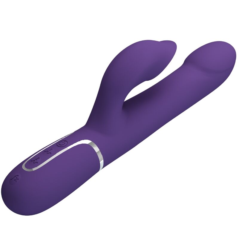 PRETTY LOVE - ZALIN RABBIT VIBRATOR PEARLS 4 IN 1 PURPLE - 8