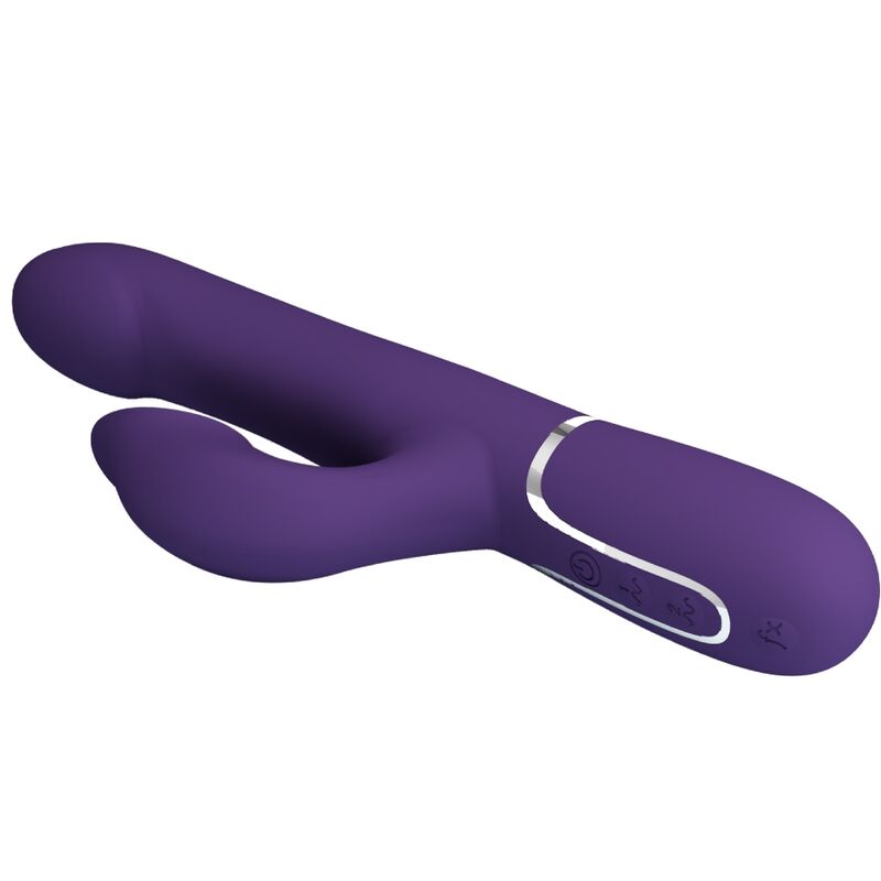 PRETTY LOVE - ZALIN RABBIT VIBRATOR PEARLS 4 IN 1 PURPLE - 5