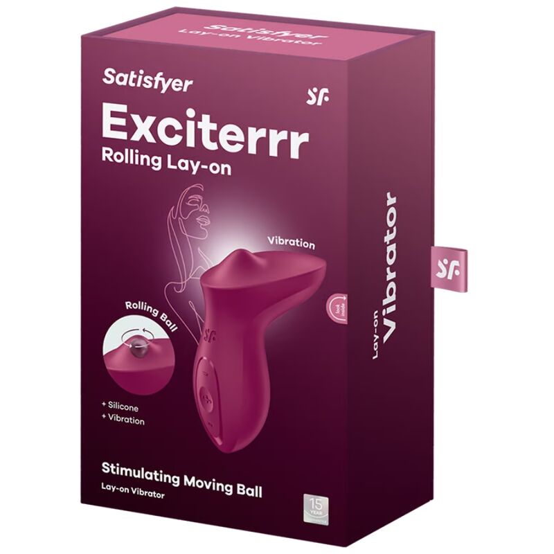 SATISFYER - EXCITERRR LAY-ON CLITORIS BERRY VIBRATOR - 5