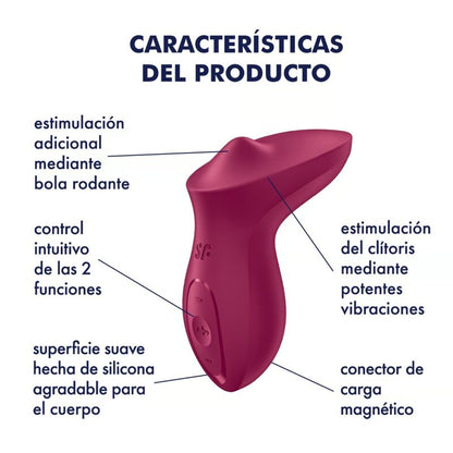 SATISFYER - EXCITERRR LAY-ON CLITORIS BERRY VIBRATOR - 2