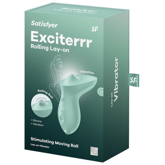 SATISFYER - EXCITERRR LAY-ON CLITORIS MINT VIBRATOR - 1