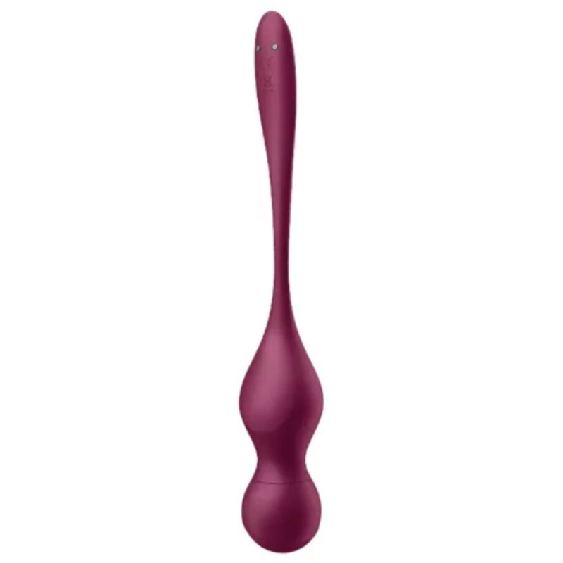 SATISFYER - LOVE BIRDS VARY VIBRATING BALLS FREE APP WINE RED - 2