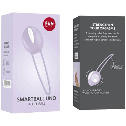 FUN FACTORY - SMARTBALL UNO PELVIC BALL WHITE / PASTEL LILAC - 1