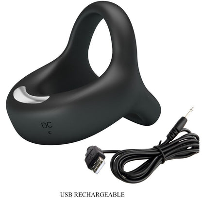 PRETTY LOVE - ELLIOTT  BLACK VIBRATOR RING - 5