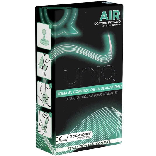 UNIQ - AIR LATEX FREE FEMALE CONDOM 3 UNITS - 1