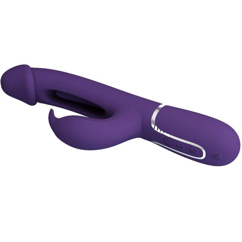 PRETTY LOVE - KAMPAS RABBIT 3 IN 1 MULTIFUNCTION VIBRATOR WITH TONGUE VIOLET - 4