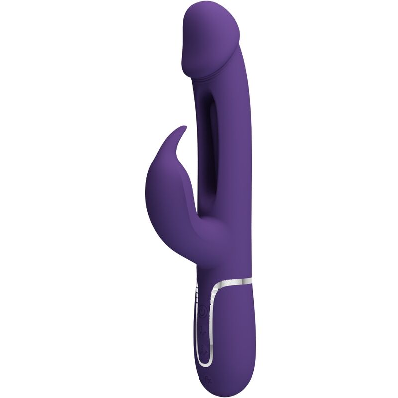PRETTY LOVE - KAMPAS RABBIT 3 IN 1 MULTIFUNCTION VIBRATOR WITH TONGUE VIOLET - 2