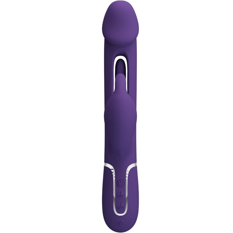 PRETTY LOVE - KAMPAS RABBIT 3 IN 1 MULTIFUNCTION VIBRATOR WITH TONGUE VIOLET - 3