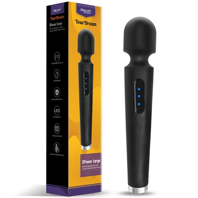 ARMONY - X POWER LARGE MASSAGER AND VIBRATOR 7 VIBRATIONS BLACK