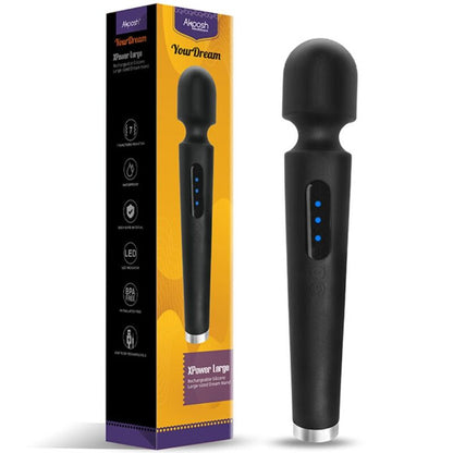 ARMONY - X POWER LARGE MASSAGER AND VIBRATOR 7 VIBRATIONS BLACK