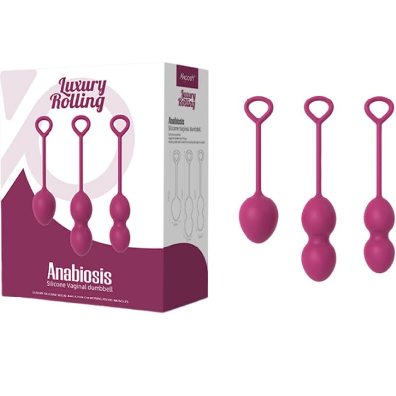 ARMONY - ANABIOSIS 3-LEVEL VAGINAL DUMBBELLS, BORDEAUX