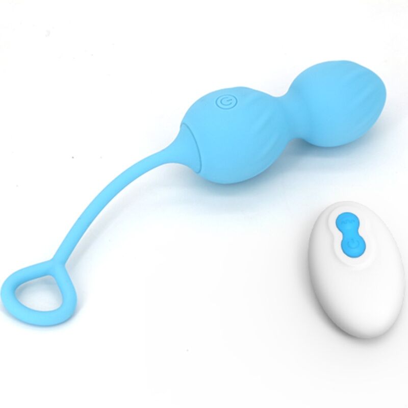 ARMONY - BLOSSOMS VAGINAL DUMBBELL VIBRATION REMOTE CONTROL 10 VIBRATIONS BLUE - 2