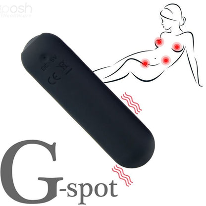 ARMONY - SPLASH HAHA VIBRATOR BULLET SILICONE 10 VIBRATIONS 75 X 19 CM BLACK - 5