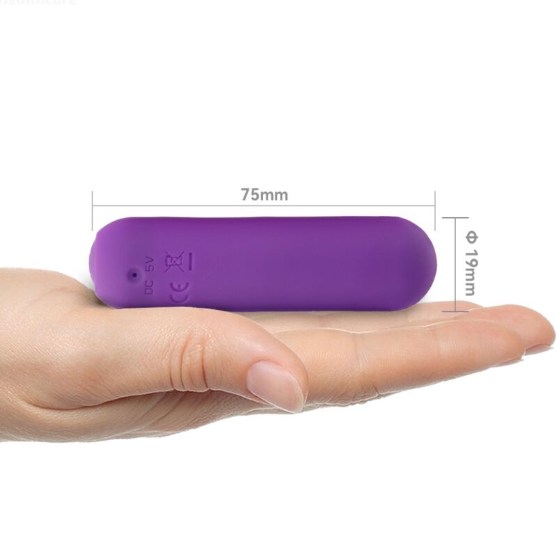 ARMONY - SPLASH HAHA VIBRATOR BULLET SILICONE 10 VIBRATIONS 75 X 19 CM PURPLE - 3