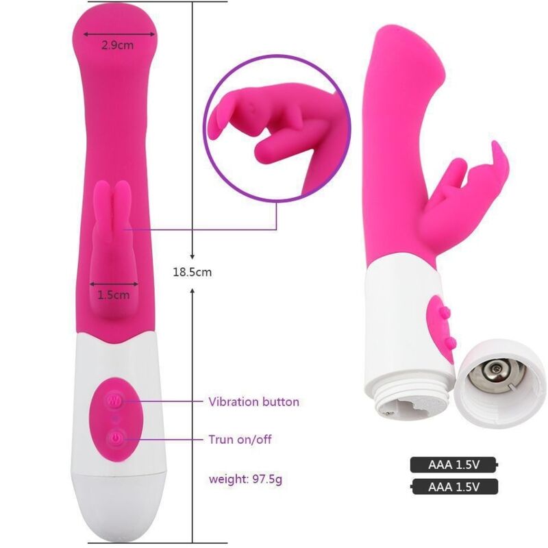 ARMONY - RABBIT VIBRATOR & STIMULATOR G SPOT 10 SPEEDS PINK - 3