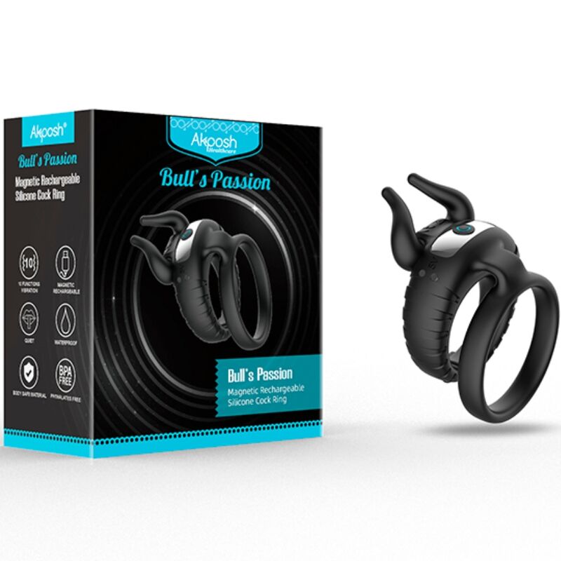 ARMONY - BULL'S PASION RING VIBRATOR 10 SPEEDS BLACK - 2