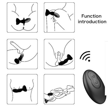 ARMONY - EXTREME A BLOOM ROSE VIBRATOR AND REMOTE CONTROL BLACK BUTT PLUG