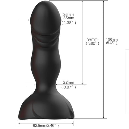 ARMONY - EXTREME A BLOOM ROSE VIBRATOR AND REMOTE CONTROL BLACK BUTT PLUG