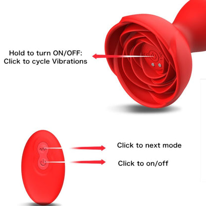 ARMONY - EXTREME A BLOOM ROSE VIBRATOR & ANAL PLUG REMOTE CONTROL RED - 2