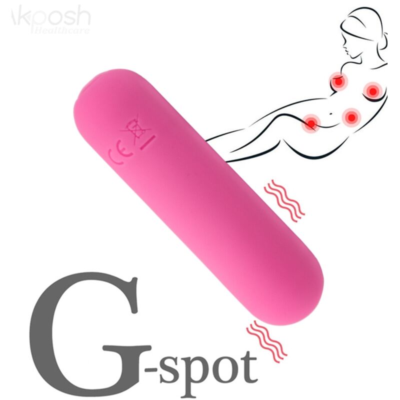 ARMONY - SPLASH HAHA VIBRATOR BULLET SILICONE 10 VIBRATIONS 75 X 19 CM PINK - 5