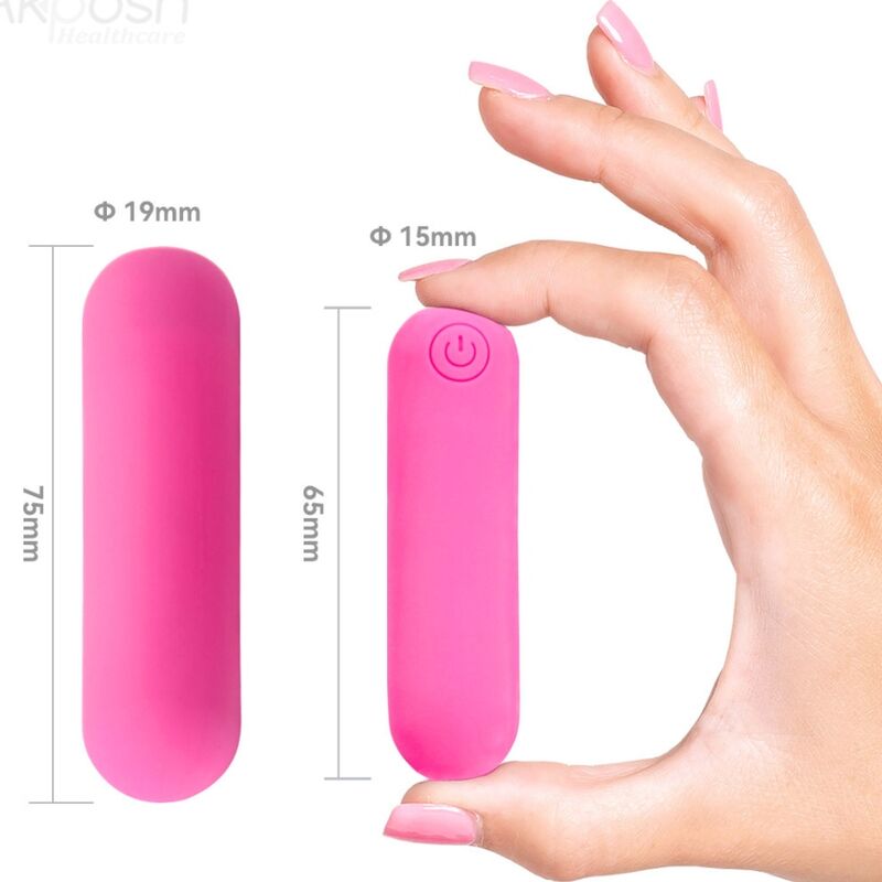 ARMONY - SPLASH HAHA VIBRATOR BULLET SILICONE 10 VIBRATIONS 75 X 19 CM PINK - 6
