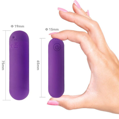 ARMONY - SPLASH HAHA VIBRATOR BULLET SILICONE 10 VIBRATIONS 75 X 19 CM PURPLE - 4
