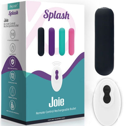ARMONY - SPLASH JOIE VIBRATOR BULLET SILICONE REMOTE CONTROL 10 VIBRATIONS 75 X 19 CM BLACK - 8