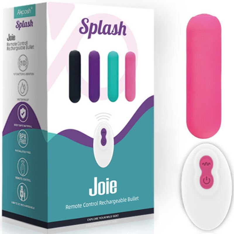 ARMONY - SPLASH JOIE REMOTE CONTROL SILICONE BULLET VIBRATOR 10 VIBRATIONS 75 X 19 CM PINK
