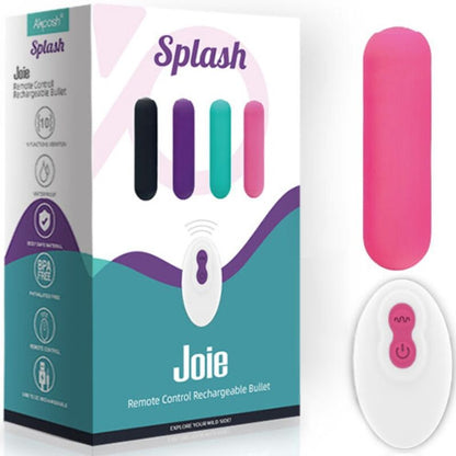 ARMONY - SPLASH JOIE REMOTE CONTROL SILICONE BULLET VIBRATOR 10 VIBRATIONS 75 X 19 CM PINK