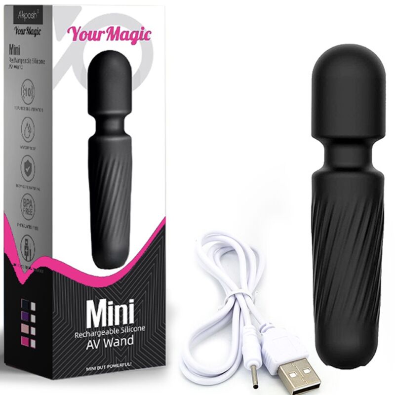 ARMONY - YOUR MAGIC MASSAGER & VIBRATOR RECHARGEABLE 10 VIBRATIONS BLACK - 6